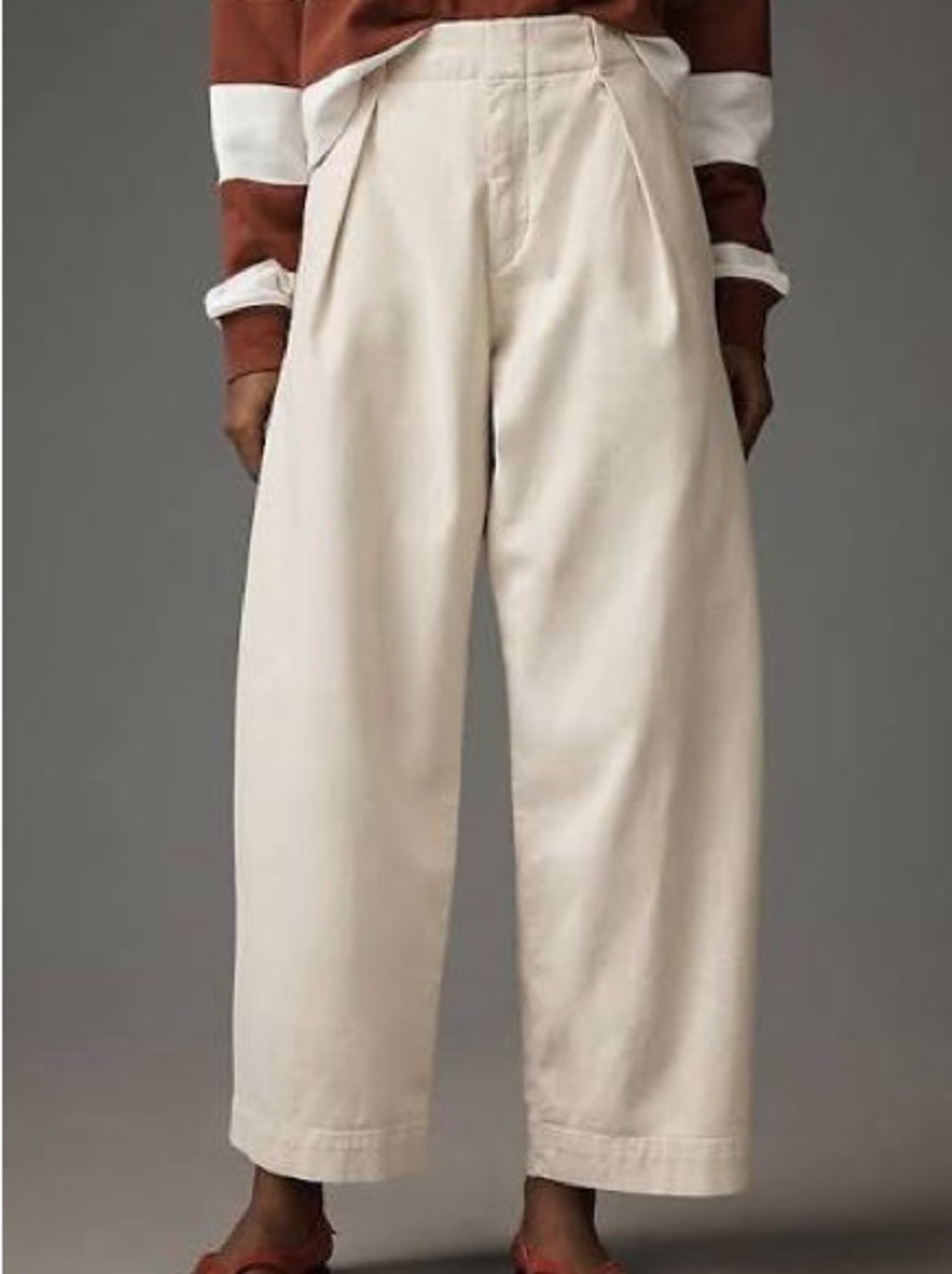 rag & bone Cream Wide-Leg Trousers